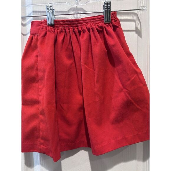 Youth Red Side Button Cotton Skirt, Jcpenney Size 6 Vintage ‎  2777 - Picture 4 of 5
